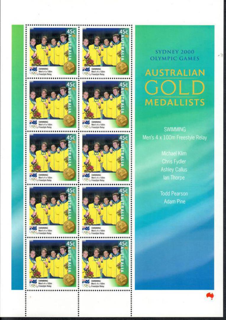 AUSTRALIA  2000 Gold Medalists. Diamond Thorpe Equestrian O'Neill Fairweather King Swimming Relay 00m Swimming Relay 200m. 8 she image 7