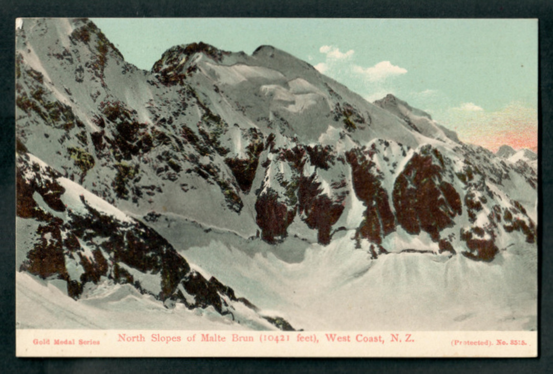 Coloured postcard of the North Slopes of Malte Brun 10421 feet. - 48880 - Postcard image 0