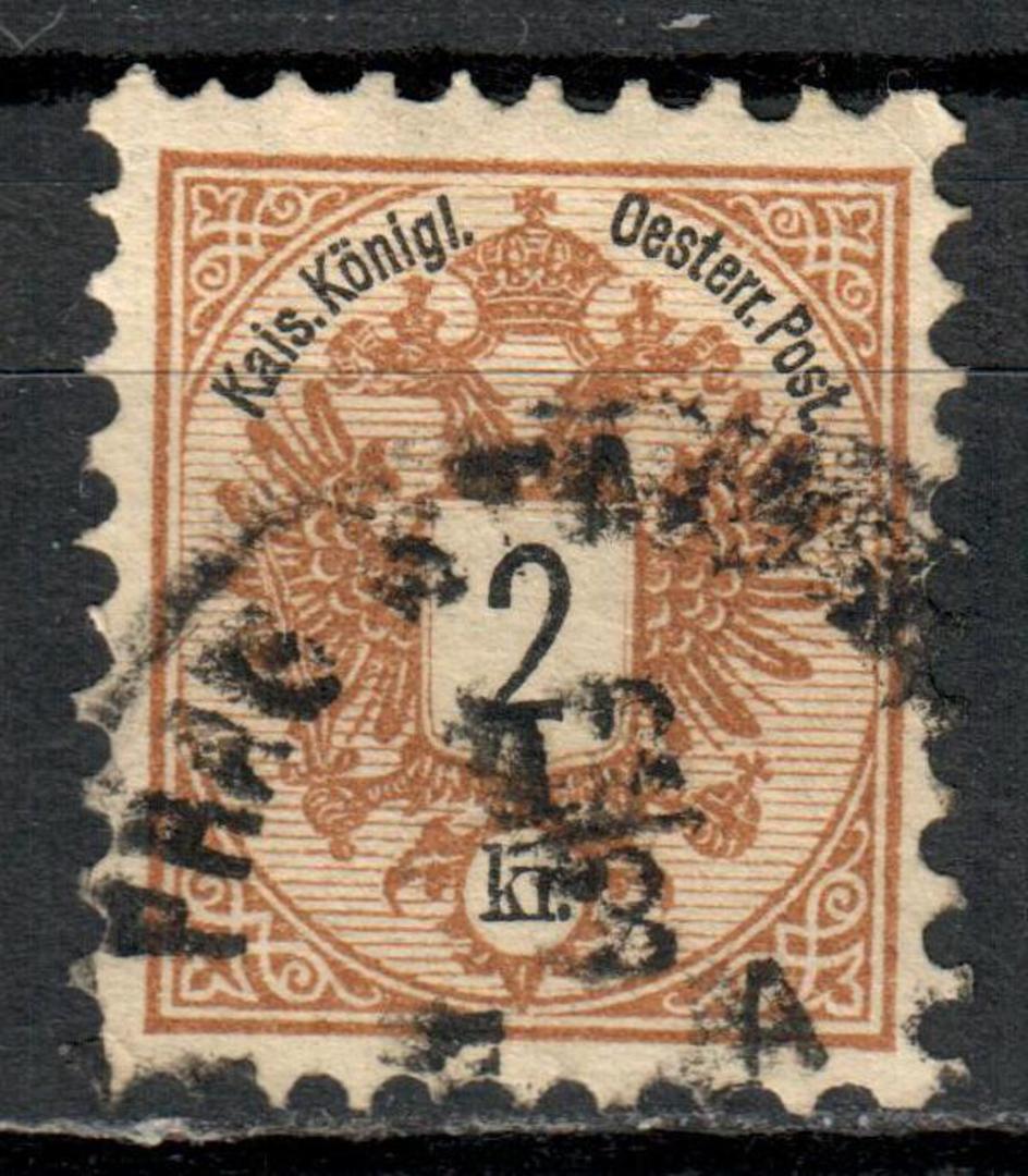 AUSTRIA 1883 Definitive 2k Brown. Perf 9. - 75549 - Used image 0