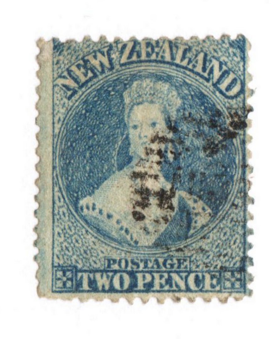 NEW ZEALAND 1862 Full Face Queen 2d Blue. Perf 13. Watermark Large Star. Plate 1. Davies print. Very early plate wear. Identifie image 0
