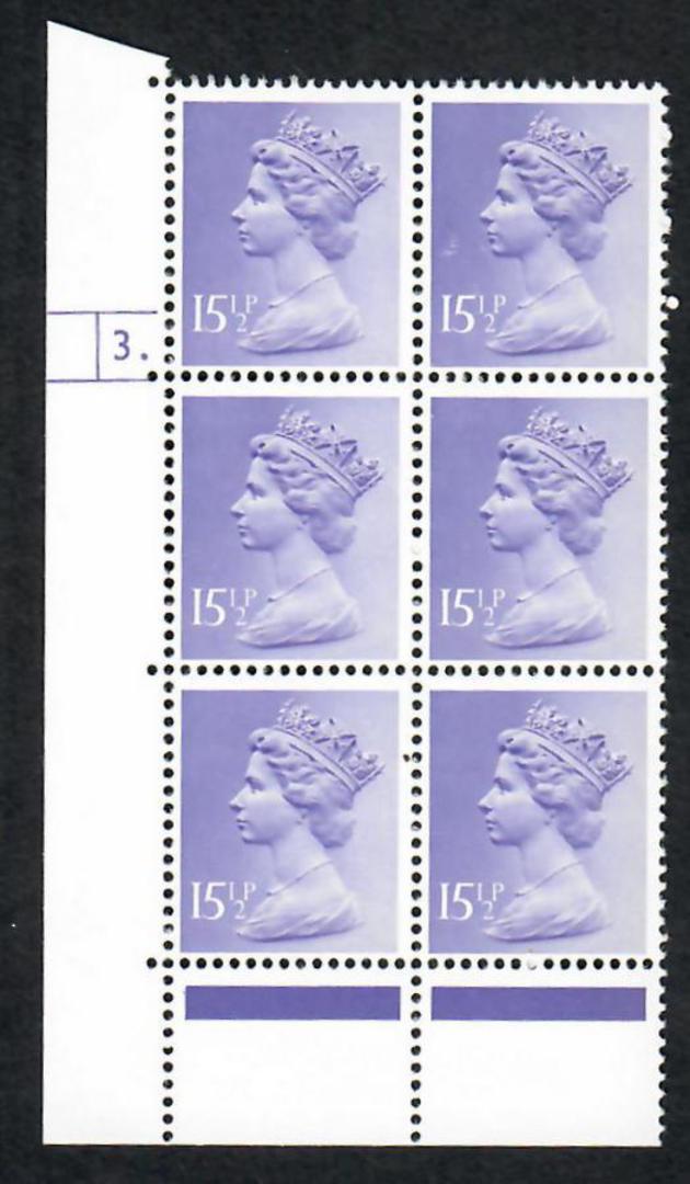 GREAT BRITAIN 1981 Machin 15.1/2p Pale Violet. Plate 3 No Dot and Plate 3 with Dot. - 23212 - UHM image 0
