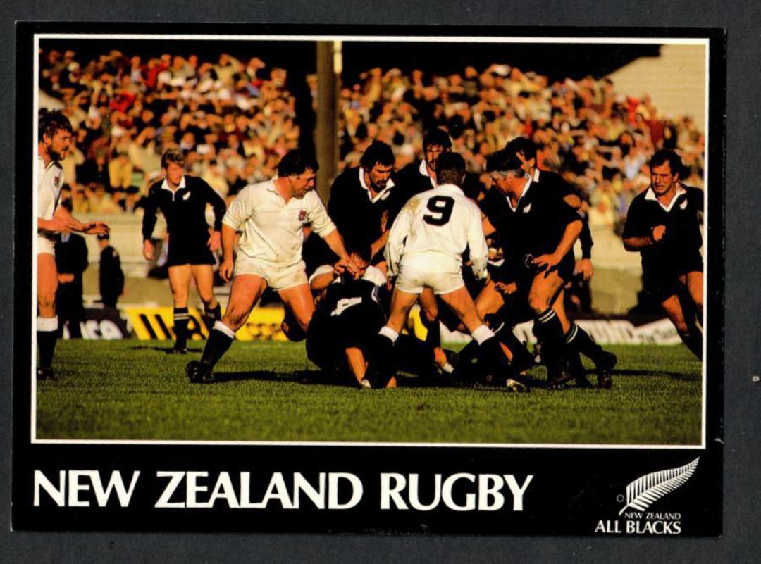 Modern Coloured Postcard of Rugby Test 1985 New Zealand v England. - 444384 - Postcard image 0