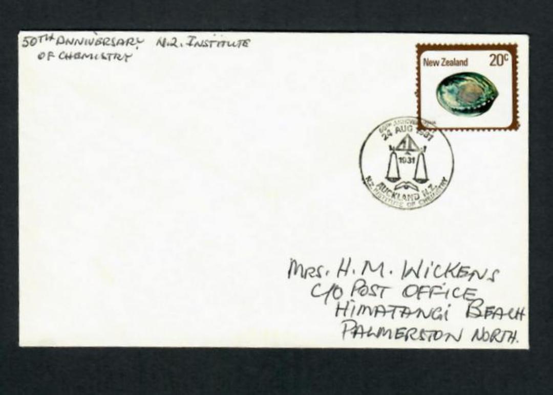NEW ZEALAND 1981 50th Anniversary of the New Zealand Institute of Chemistry. Special Postmark. - 31490 - Postmark image 0