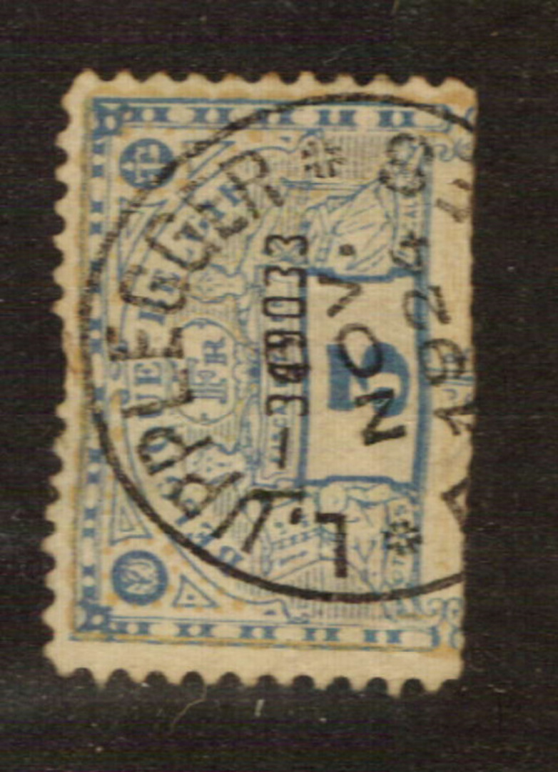 BELGIUM 1924 Revenue 3fr Blue. - 76132 - FU image 0