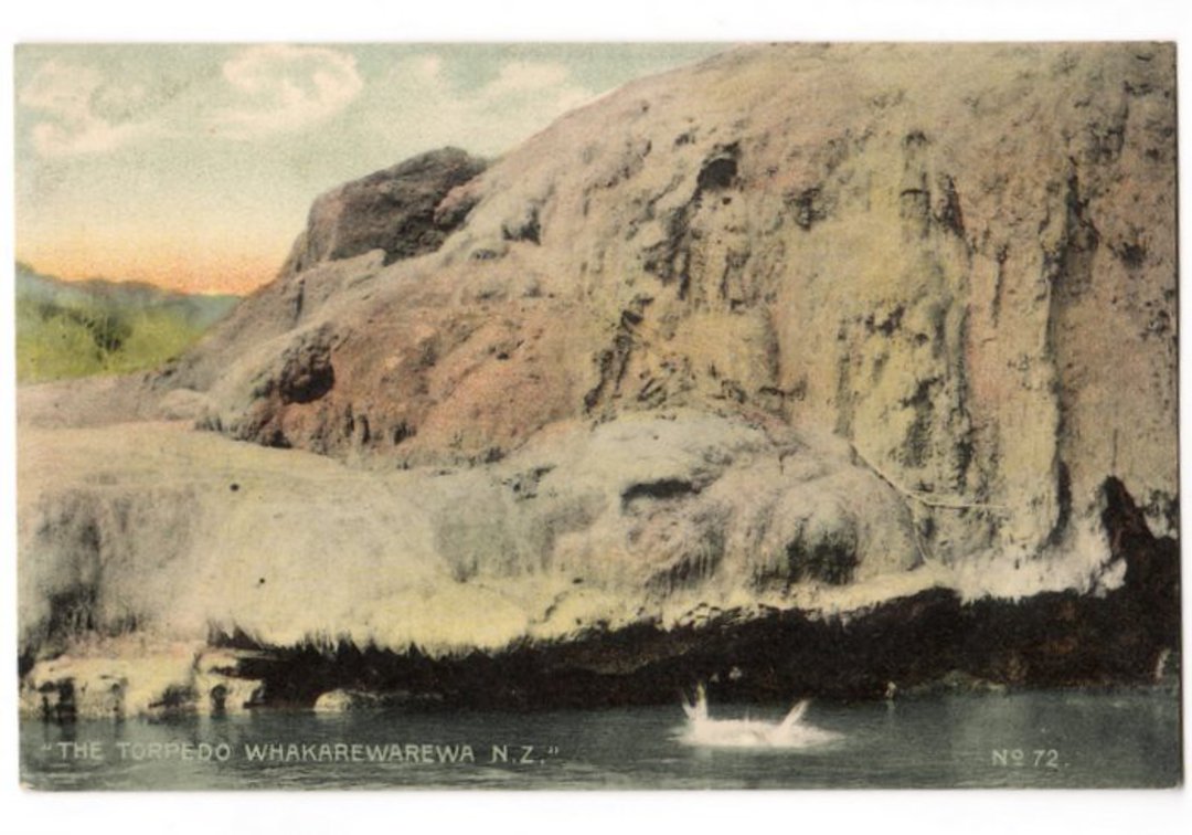 Coloured postcard of The Torpedo Rotorua. - 46253 - Postcard image 0