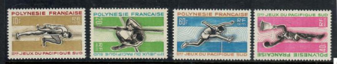 FRENCH POLYNESIA 1966 Second South Pacific Games. Set of 4. Very lightly hinged. - 50649 - LHM image 0