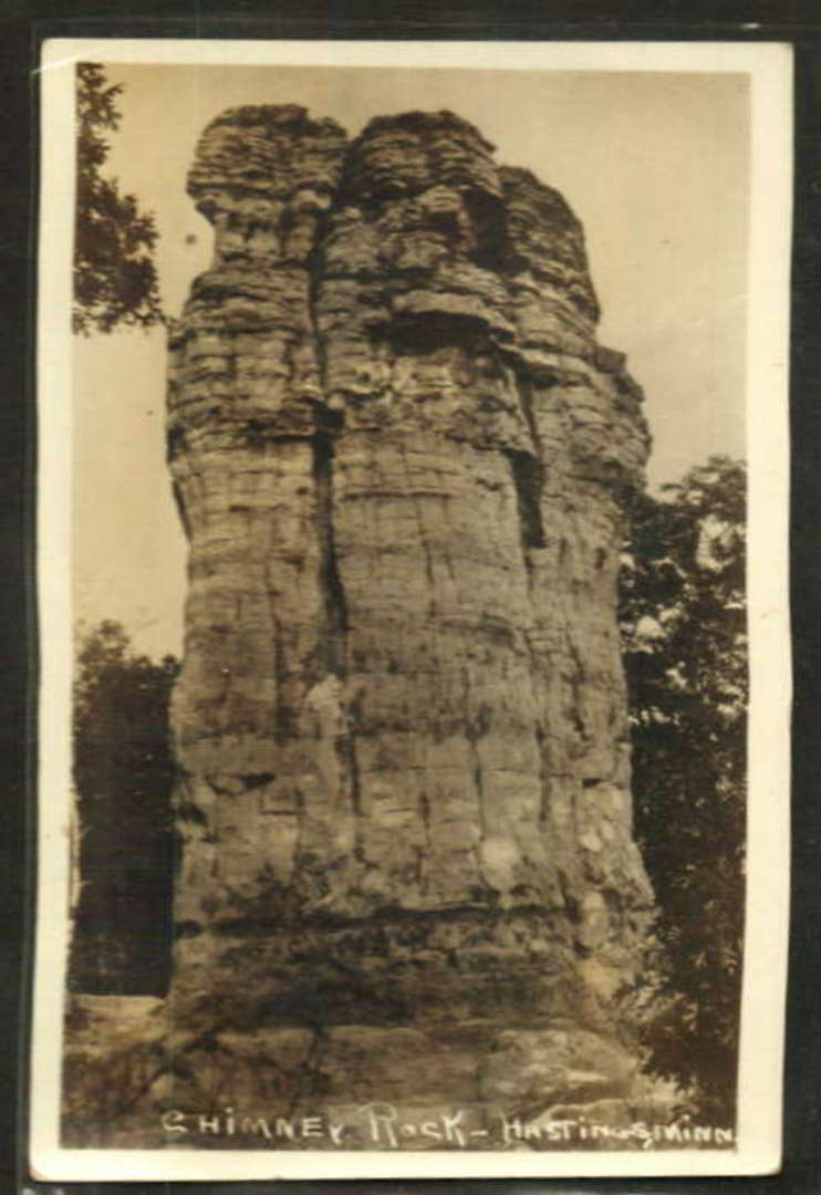 Real Photograph of Chimney Rock Hastings Minnesota. - 41121 - Postcard image 0