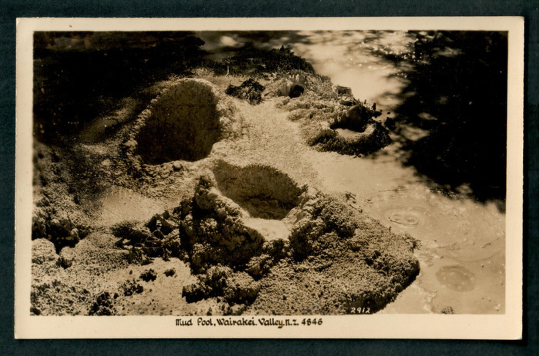 Real Photograph by A B Hurst & Son of Mud Pool Wairakei Valley. - 46732 - Postcard image 0