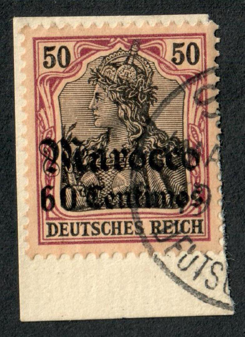 GERMAN Post Offices in MOROCCO 1906 Definitive 60c on 50pf Black and Purple on Buff. - 76920 - FU image 0