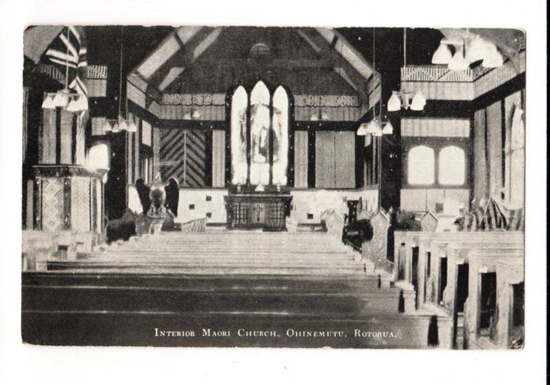 Postcard Pratt & Co of the Interior of the Maori Church at Ohinemutu. - 46164 - Postcard image 0