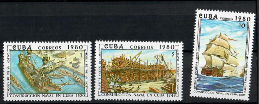 CUBA 1980 Shipbuilding. Set of 6. - 24921 - UHM image 1