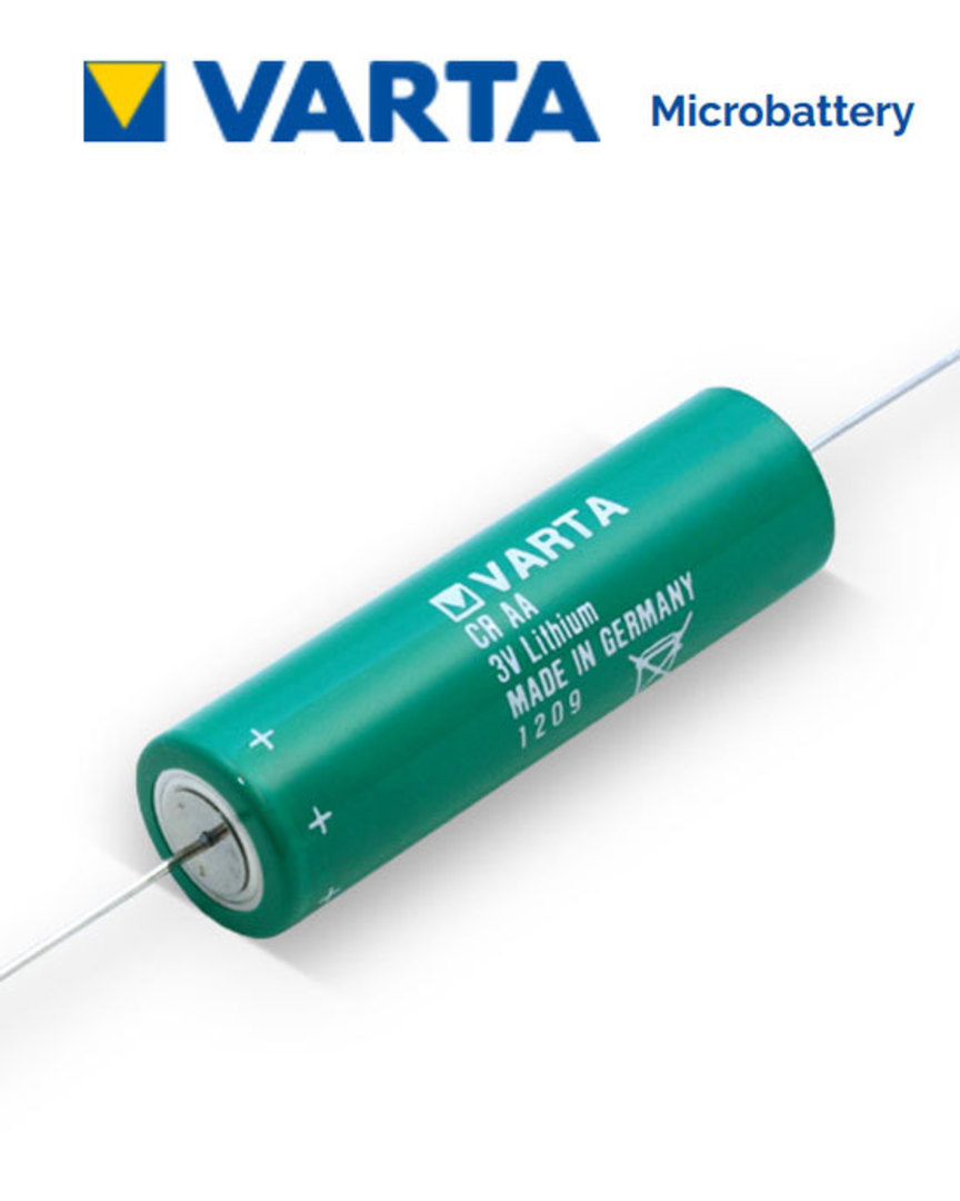 VARTA CR AA Lithium Battery with Axial Lead image 0