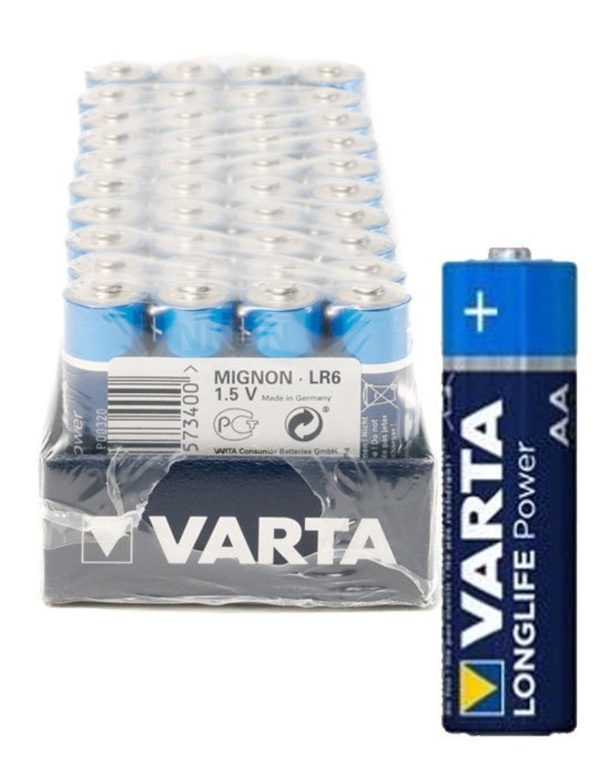 VARTA AA Size Alkaline Battery 40 Tray image 0
