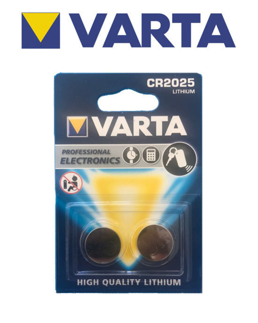 VARTA CR2025 Lithium Battery 2 Pack image 1