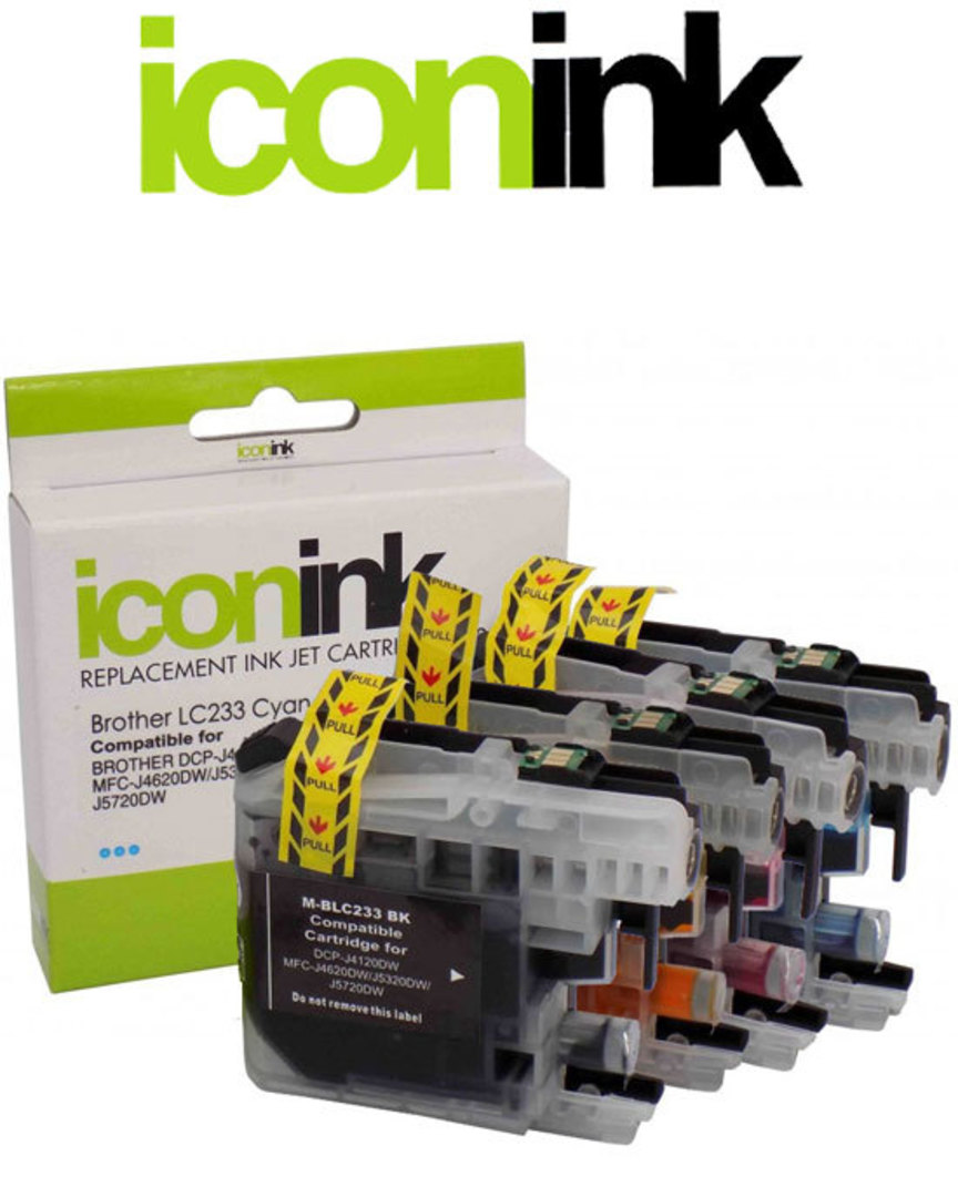 Compatible Brother LC233 B/C/M/Y Ink Cartridge Set image 0