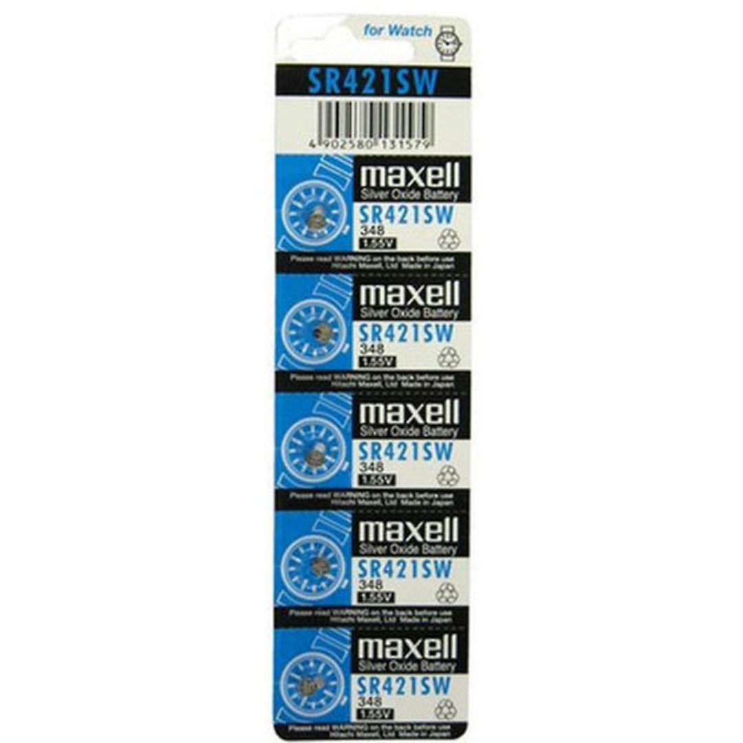 MAXELL SR421SW Watch Battery 5 Pack image 0