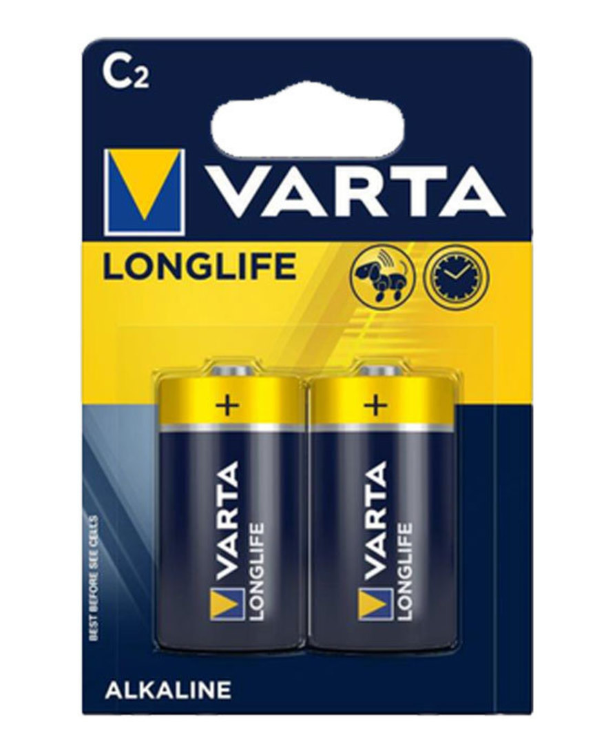 VARTA LONGLIFE C Size Alkaline Battery 2 Pack image 0