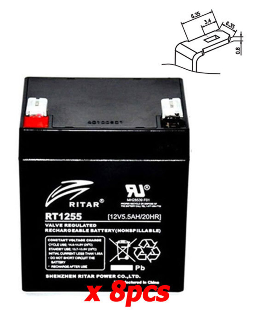 APC RBC43 12V 5.5AH RT1255 Replacement Battery Kit #43 image 0