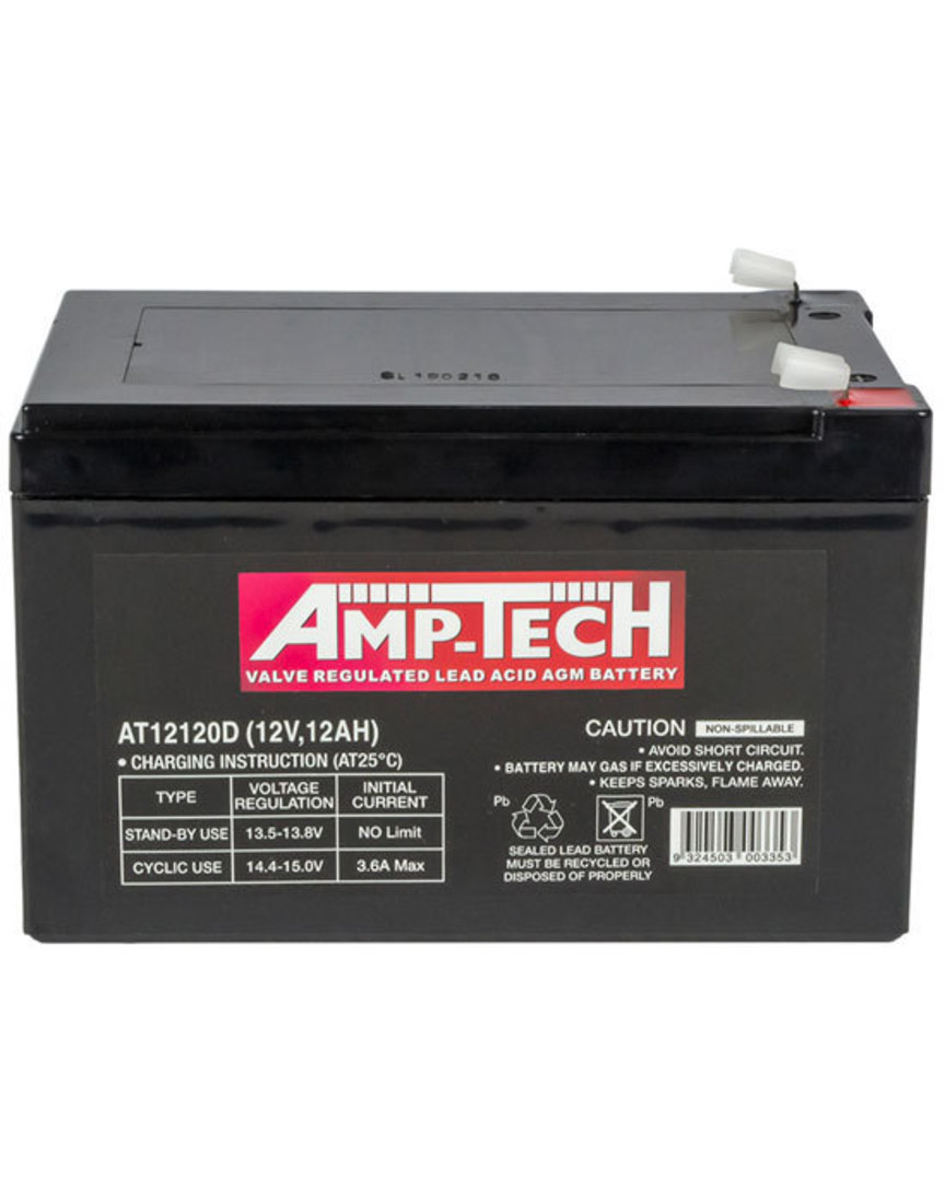AMPTECH AT12120D 12V 12AH Deep Cycle SLA Battery image 0