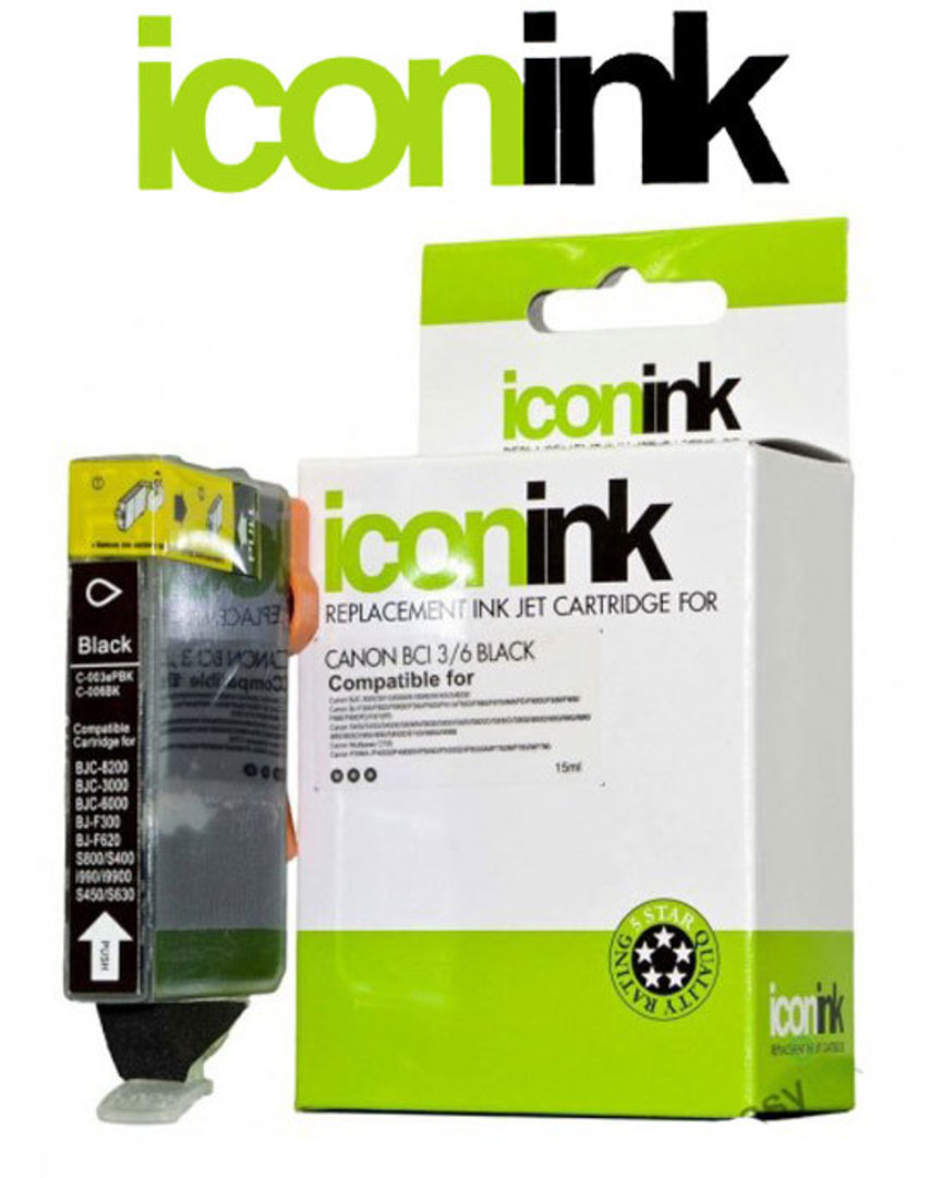 Compatible Canon BCi-3e Black Ink Cartridge image 0