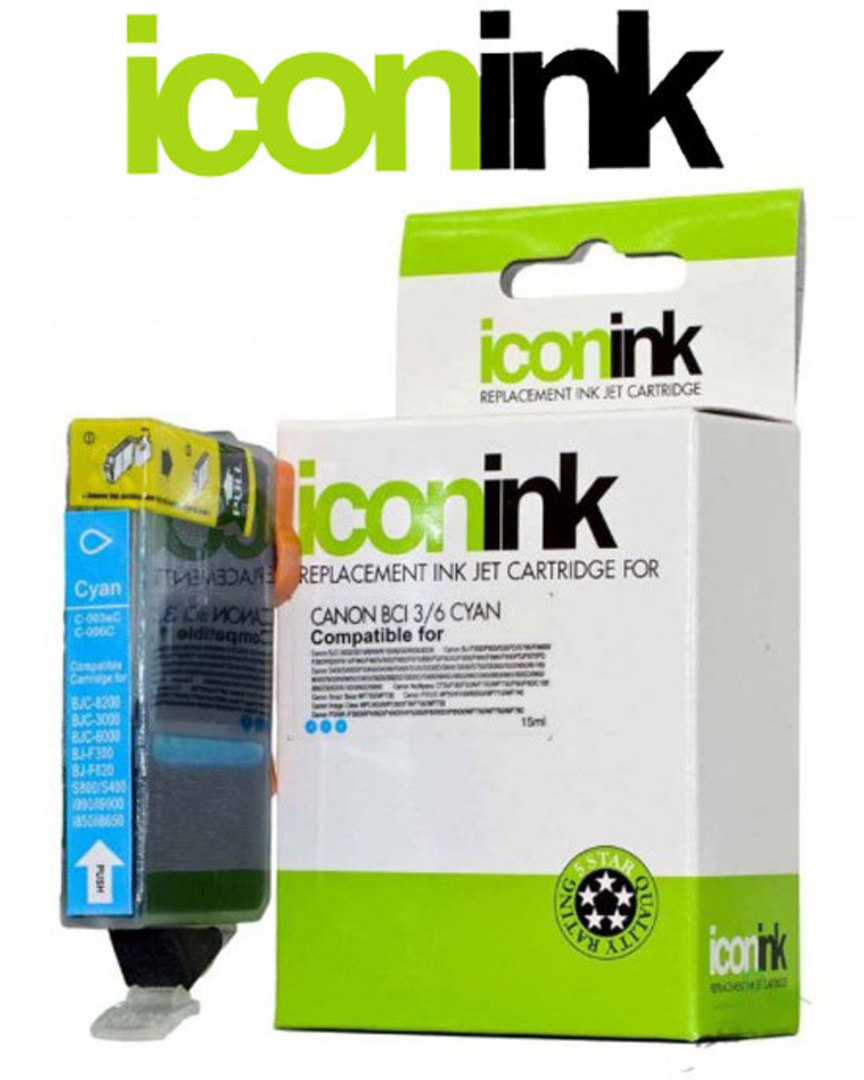 Compatible Canon BCi-3e BCi-6 Cyan Ink Cartridge image 0