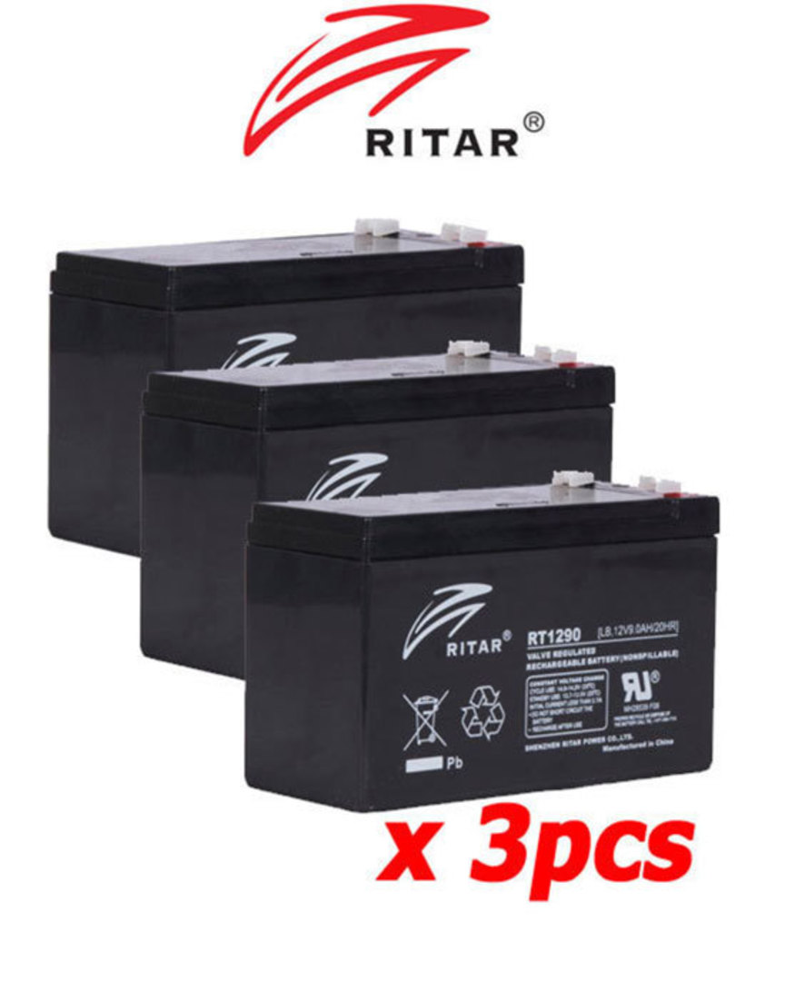 APC RBC53 Replacement Battery Kit #53 RITAR RT1290 12V9AH image 1