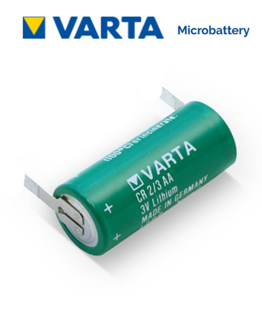 VARTA CR2/3AA Lithium Battery with Solder Tag image 0