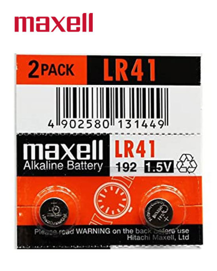 MAXELL LR41 192 Alkaline Battery 2PK image 1