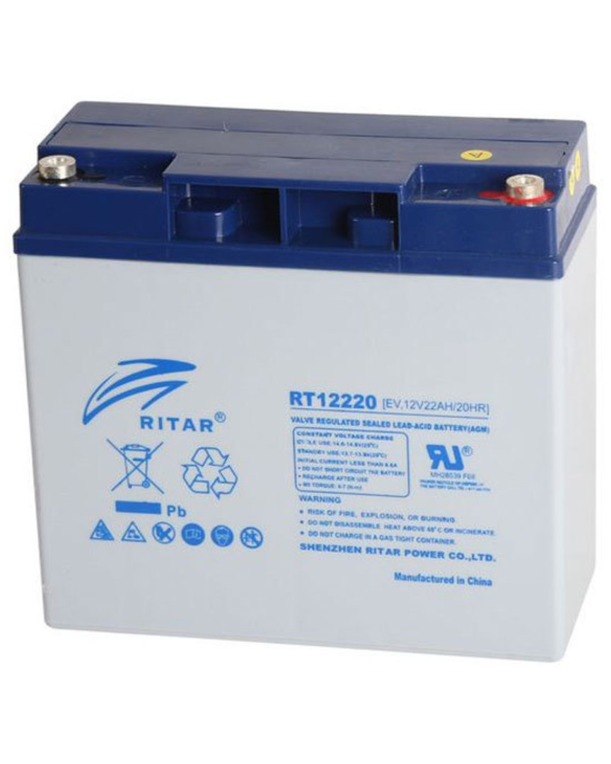 RITAR RT12220EV 12V 22AH Deep Cycle SLA Battery image 0