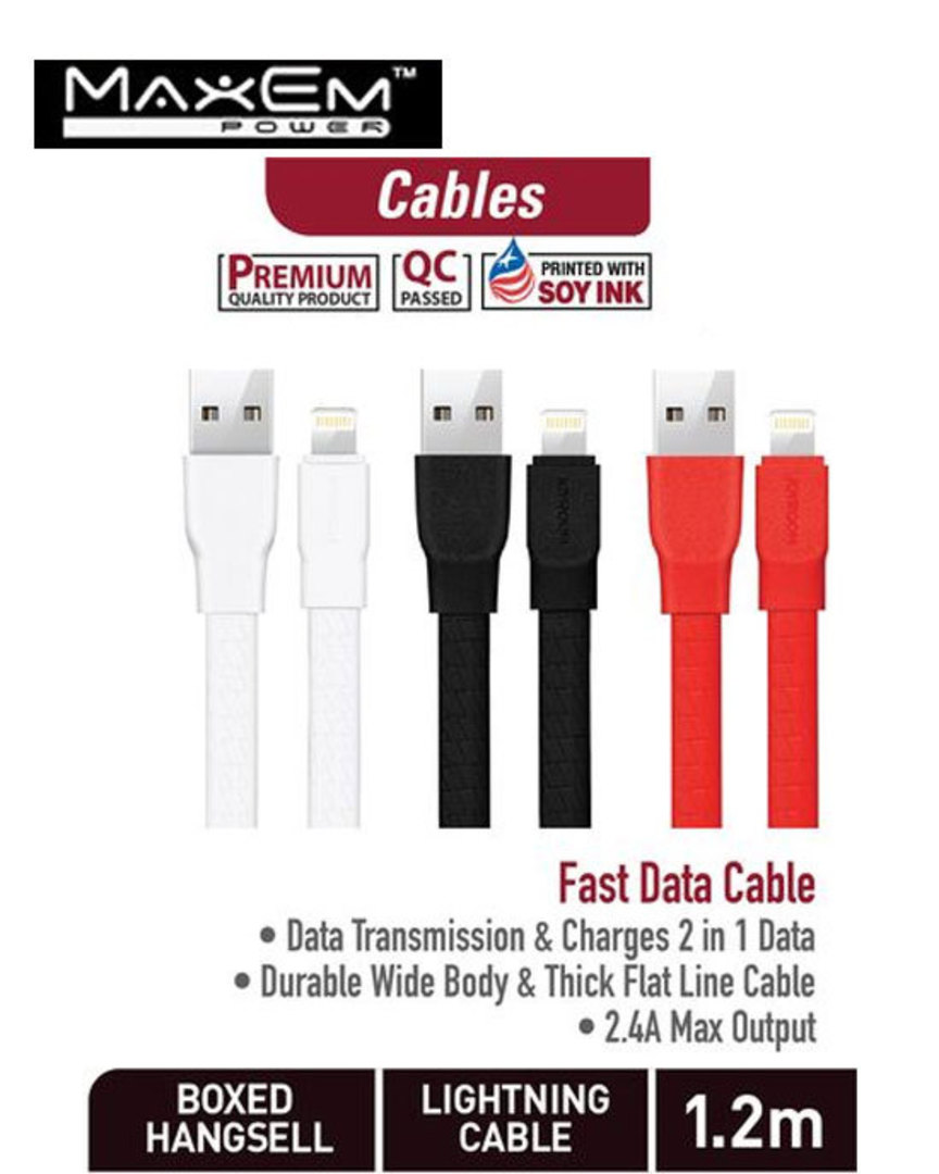 MAXEM Lightning USB Flat Cable image 0