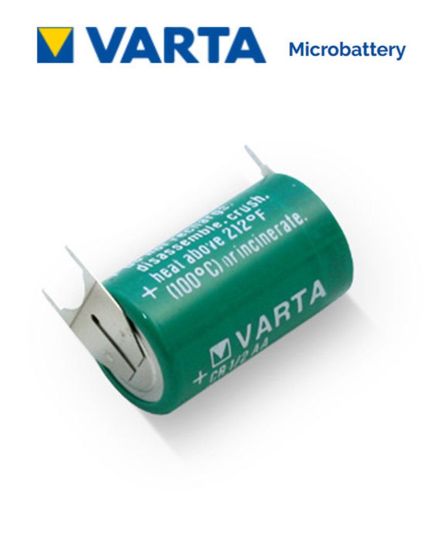 VARTA CR1/2AA 3V Lithium Battery with 3-Pin D+10mm image 0