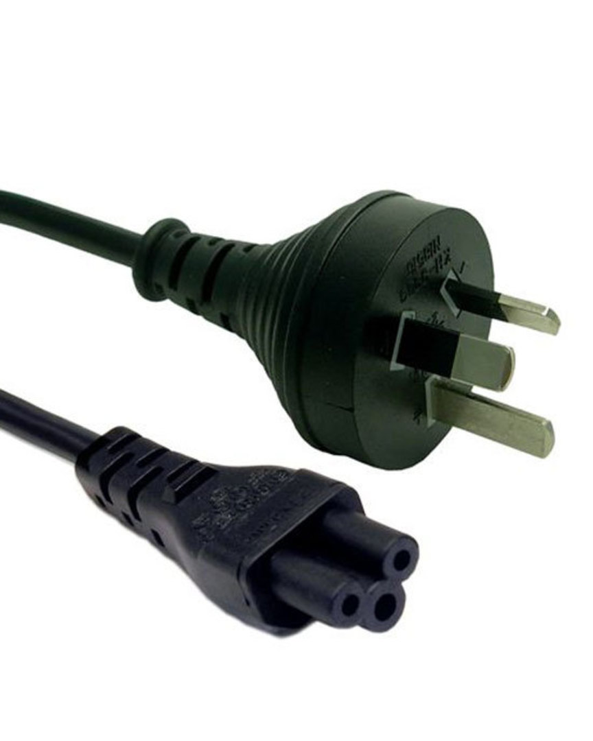 3pin Mains Plug to IEC C5 Clover Leaf 1.8m Power Cable image 0