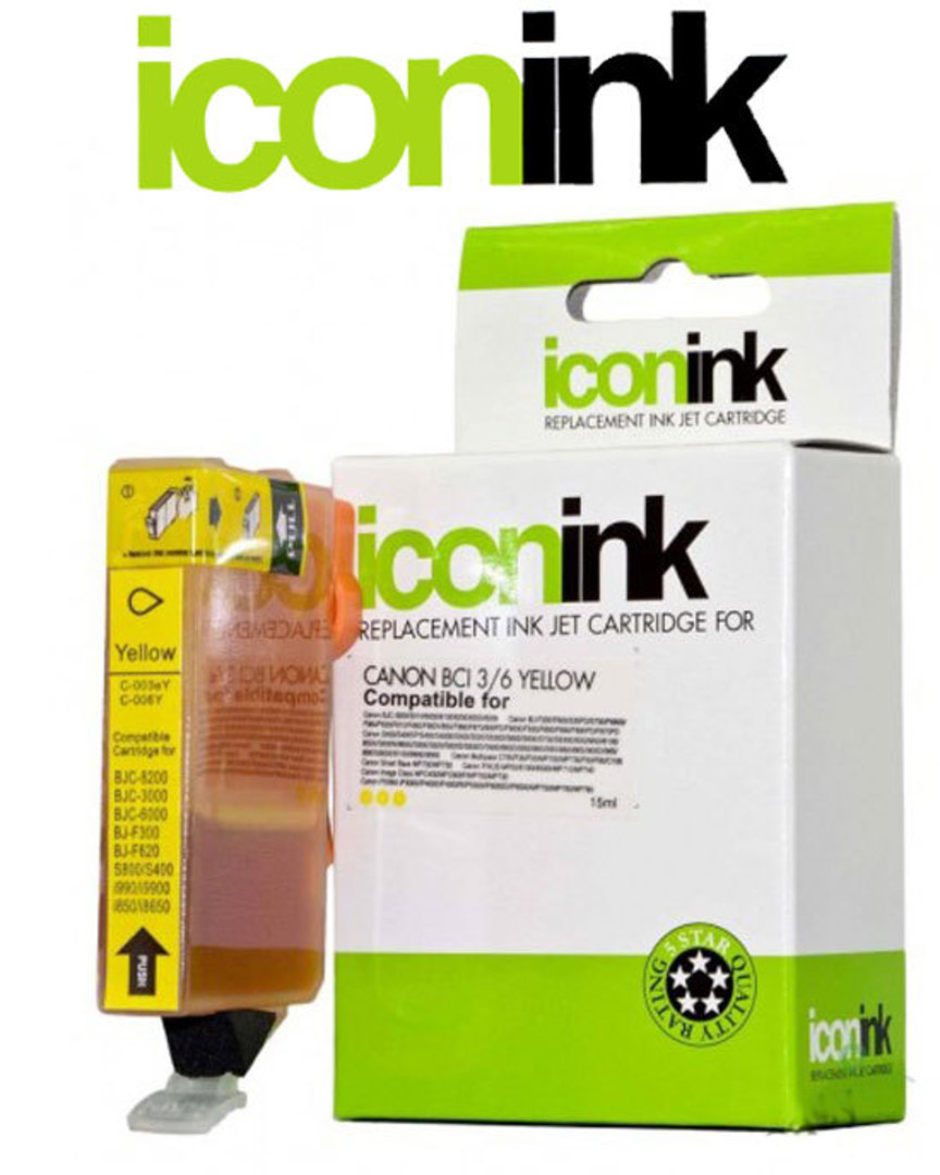Compatible Canon BCi-3e BCi-6 Yellow Ink Cartridge image 0