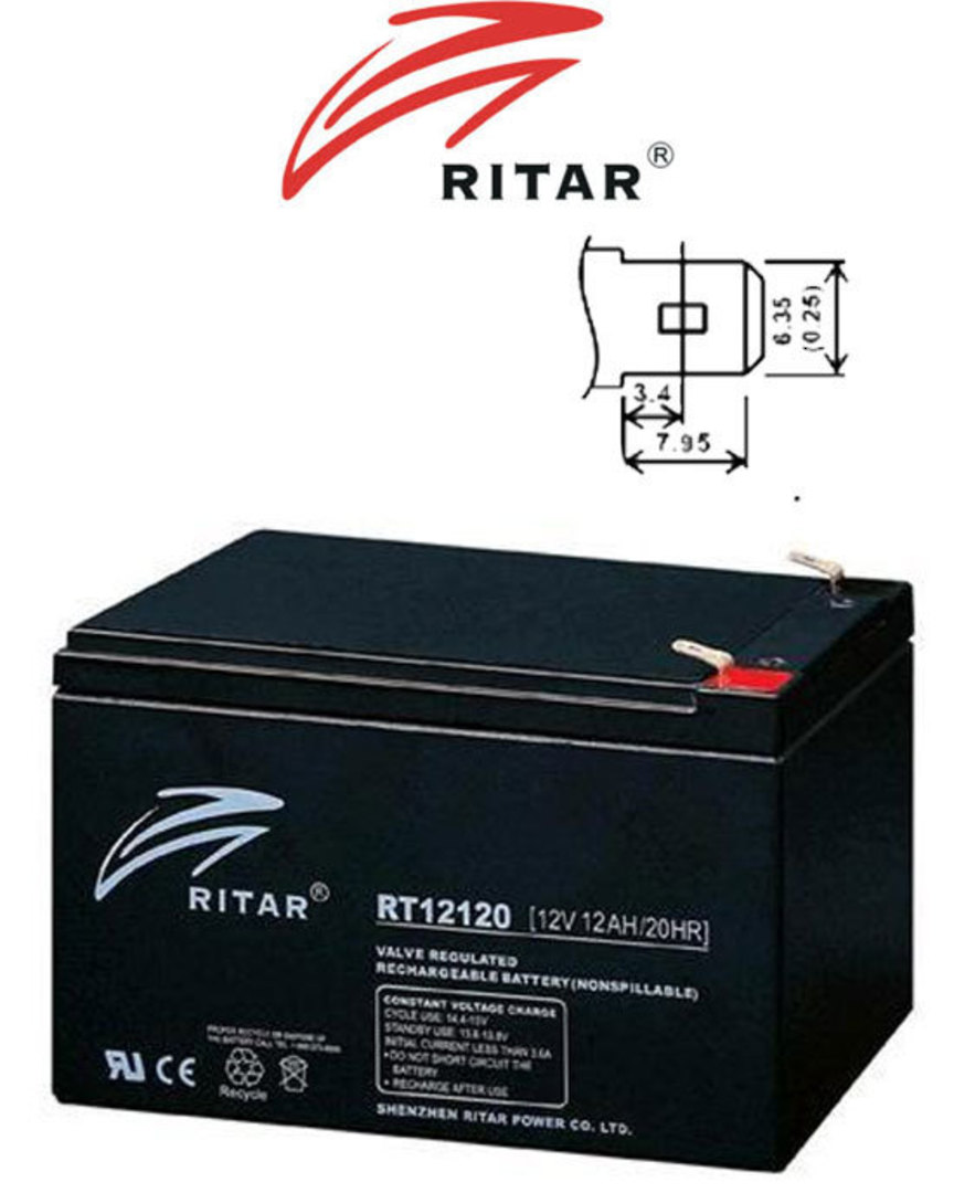 APC RBC4 Replacement Battery Kit #4 RITAR RT12120 image 0