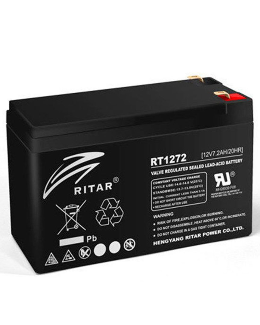 RITAR RT1272 12V 7.2AH SLA Battery 6.35mm Terminal image 0