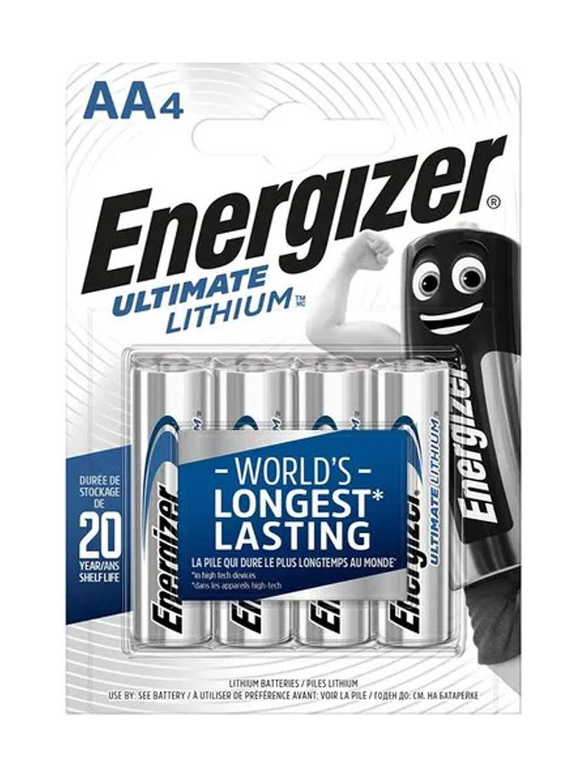 ENERGIZER AA Size FR6 1.5V Lithium Battery 4 Pack image 0