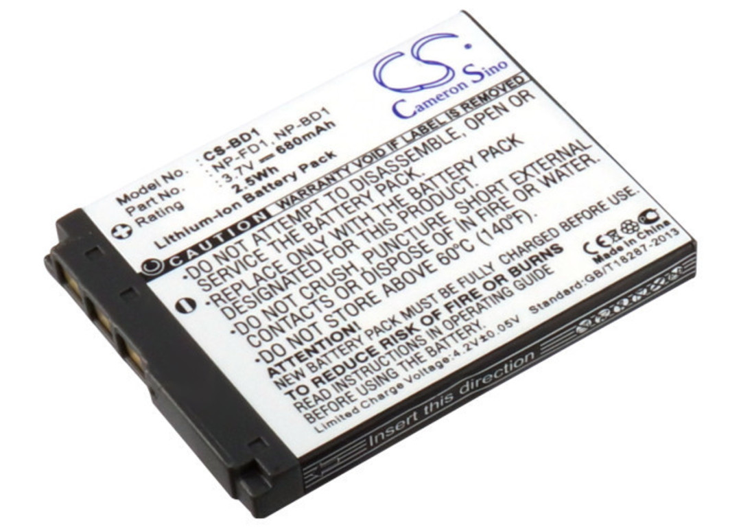 SONY NP-BD1 NP-FD1 NPBD1 NPFD1 Compatible Battery image 0