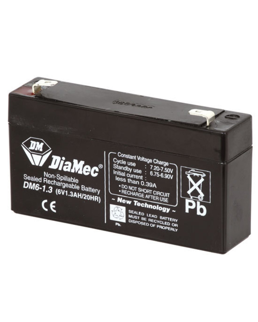 DIAMEC DM6-1.3 6V 1.3AH SLA Battery image 0