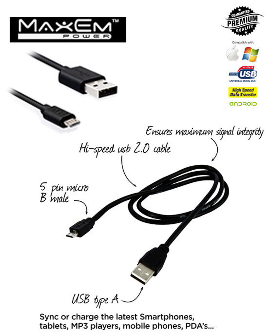 MAXEM Micro USB Cable image 0