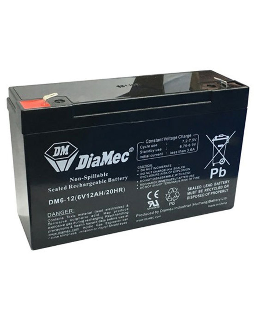 DIAMEC DM6-12 6V 12AH SLA battery image 0