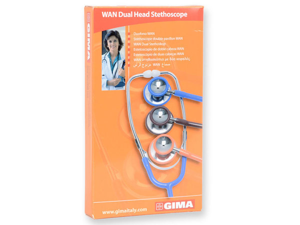 GIMA WAN Adult Stethoscope - Burgundy image 1