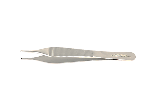 MERIT Adson Forceps 1x2 Toothed Delicate 12cm image 0