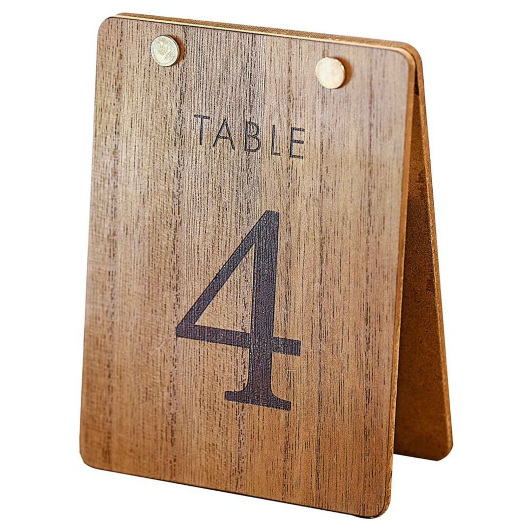 Rustic Wooden table numbers 1-12 image 1