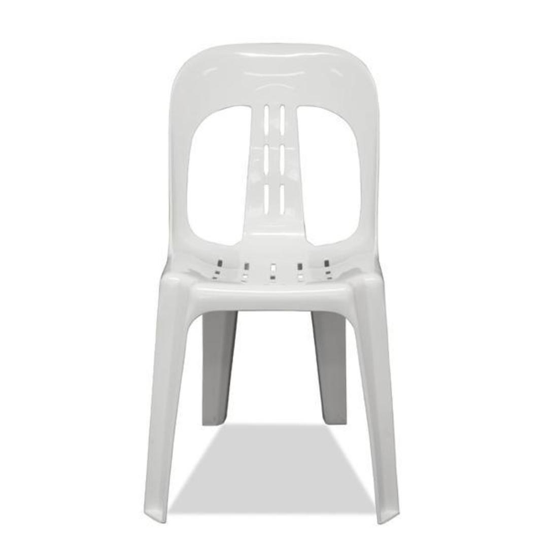 Resin Barrell White Chair - Grade B image 0