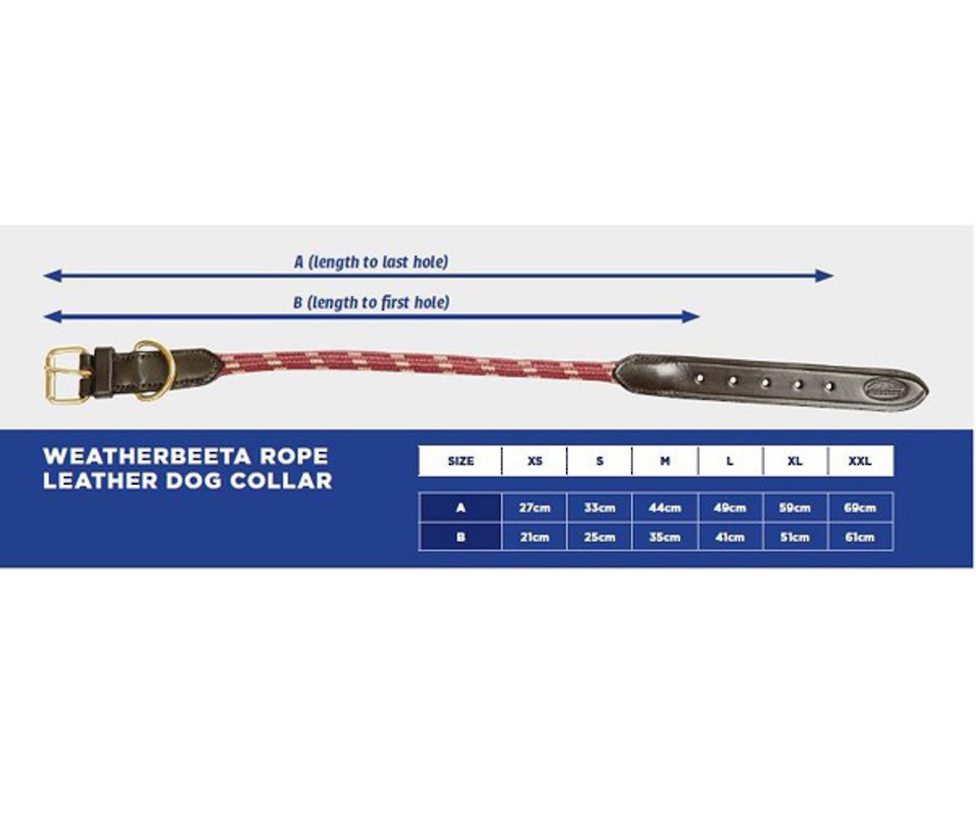 Weatherbeeta Rope Leather Dog Collar image 1