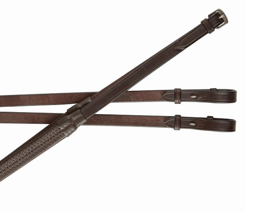 Collegiate Rubber Grip Reins with Stops image 1