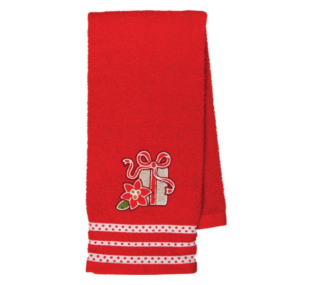 Hand Towel, Gift with Poinsettia image 0
