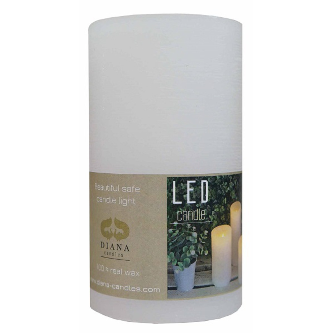 LED Pillar Candle White 7x13cm with Timer image 0