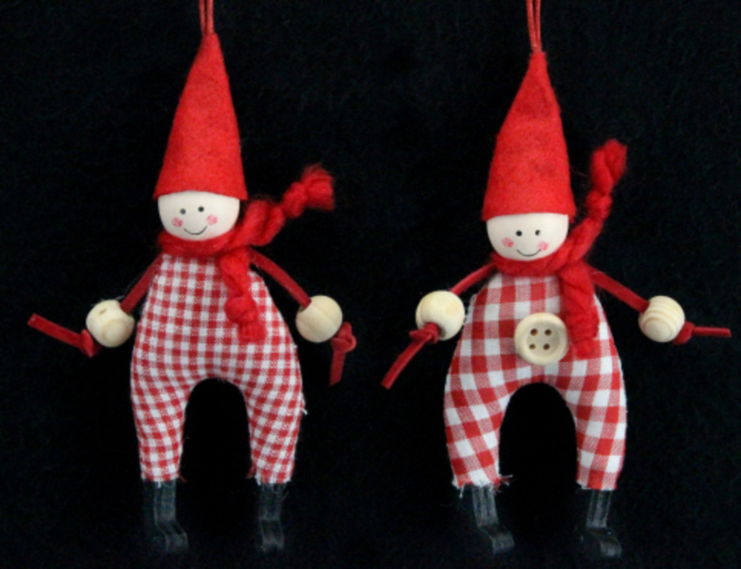 Hanging Red/White Gingham Pixie image 0
