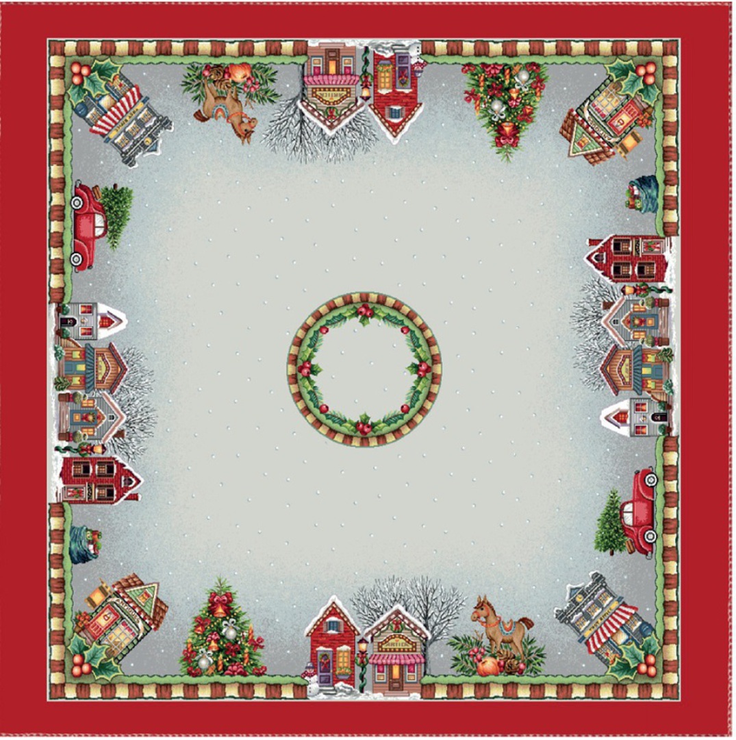 Christmas Town Table Center 100x100cm image 0